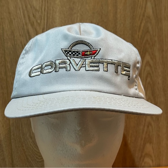 Vintage Corvette Snap Back DorfmanPacific Hat Light Gray With Embroidered Logo